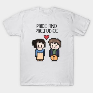 Cute Pride and Prejudice Pixel art illustration T-Shirt